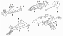 Подножки МОТОЦИКЛА Racer RC200 CS Skyway
