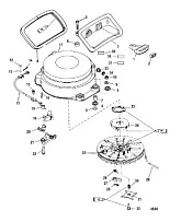 Стартер в сборе (ручной) 2-Х ТАКТНОГО ПЛМ MERCURY 50EO Серийный номер от 0G760300  до 0T979999