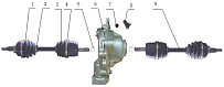 Привода передних колес  КВАДРОЦИКЛА STELS ATV 400 HUNTER