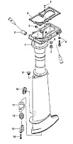 Корпус карданного вала 4-Х ТАКТНОГО ПЛМ MERCURY 5 Серийный номер от 0R067090 и выше