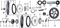 Колеса МОТОЦИКЛА Racer RC150-23 Tiger New