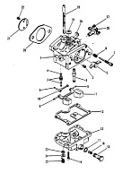 Карбюратор в сборе 2-Х ТАКТНОГО ПЛМ MERCURY 60 Серийный номер от 6428681 до 0B122929