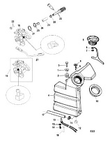 Компоненты закачки масла 2-Х ТАКТНОГО ПЛМ MERCURY 50EO Серийный номер от 0T980000 до 0T999999