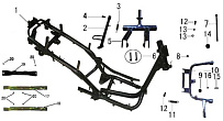 Рама МОПЕДА Racer RC50QT-15J/RC150T-15J Taurus