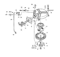 Ручной стартер 4-Х ТАКТНОГО ПЛМ MERCURY 5 Серийный номер от 0R067090 и выше