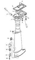 Корпус карданного вала 4-Х ТАКТНОГО ПЛМ MERCURY 4 Серийный номер от 0P401000 и выше