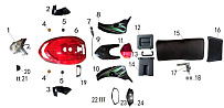 Пластик снегохода SNOWFOX T201 (Cronus, S2, Motoland, TaoTao, WELS, CMOTO)
