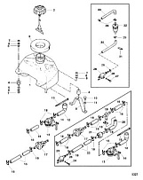 Топливный бак 2-х тактного ПЛМ MERCURY 5 M Серийный номер от 0G710613 до 0T894438