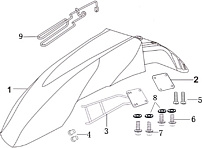 Переднее крыло МОТОЦИКЛА Racer RC250GY-C2A Panther Lite