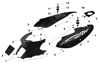 Облицовка сиденья СКУТЕРА STELS TACTIC 150
