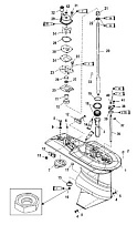 Корпус шестерни(Drive-2.31:1)(USA-0T625303 и ниже) 4-Х ТАКТНОГО ПЛМ MERCURY 50 Серийный номер от 0P153500 до 0P400999