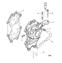 Индукционный коллектор 2-х тактного ПЛМ MERCURY 40 M Серийный номер от 0G760300 до 0T979999