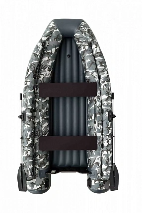 Лодка ПВХ SIBRIVER ХАТАНГА PRO-390 НДНД (ФАЛЬШБОРТ) (КМФ серый)