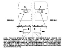 GEAR HOUSING CHART (2.31:1 GEAR RATIO) 2-Х ТАКТНОГО ПЛМ MERCURY 90 Серийный номер от 0D283222 до 0G760299