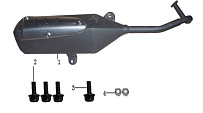 Глушитель МОПЕДА Racer RC50QT-15J/RC150T-15J Taurus