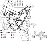 Рама МОТОЦИКЛА Racer RC250GY-C2A Panther Lite