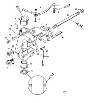 Поворотный кронштейн 2-Х ТАКТНОГО ПЛМ MERCURY 50EO Серийный номер от 0G760300  до 0T979999