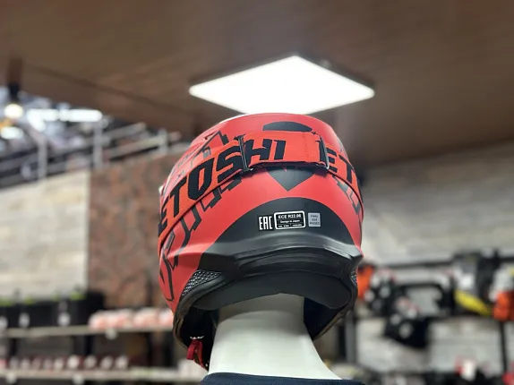 Шлем кроссовый HETOSHI OF836 EXOSS CROSS PRO MX289 цв.Красный с черными вставками Матовый р.XS