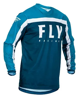 Футболка для мотокросса FLY RACING F-16 синяя/голубая/белая (2020) (детская)