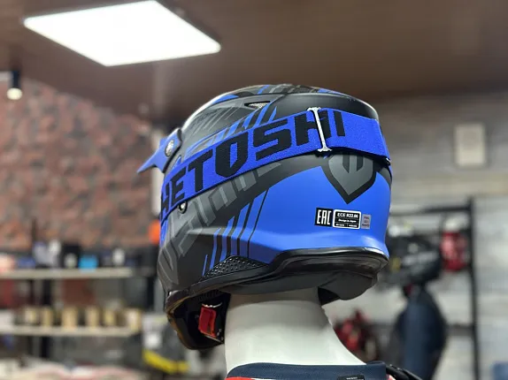 Шлем кроссовый HETOSHI OF836 EXOSS CROSS PRO MX289 цв.Черно-синий Матовый р.L