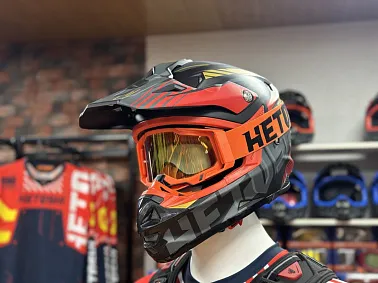 Шлем кроссовый HETOSHI OF836 EXOSS CROSS PRO MX289 цв.Черно-красно-желтый Матовый р.XXL