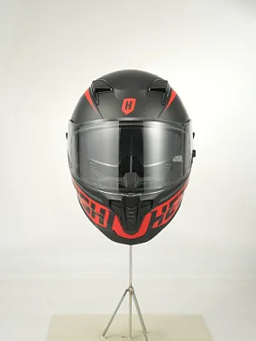 Шлем интеграл HETOSHI FF938 double visor Цв.Черно-красный Матовый р.XL