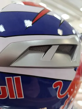 Шлем кроссовый HETOSHI RED BULL XD1-86 цв. Бело-фиолетовый р. L 